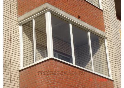 Холодное остекление балкона профилем Provedal и шумопонижающими отливами Люберцах