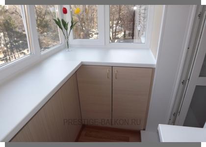 Теплое остекление пластиковыми окнами с выносом подоконника в Люберцах