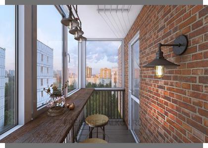 Настенное освещение лоджии в Люберцах