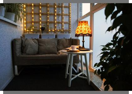 Настольное освещение лоджии в Люберцах