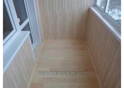 Теплое остекление балкона пластиковыми окнами со змеевидным водяным теплым полом в Люберцах