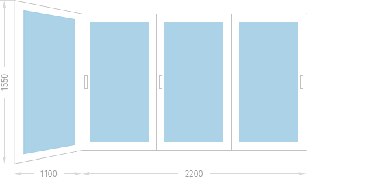 Остекление балконов и лоджий в многоэтажках серии П-3