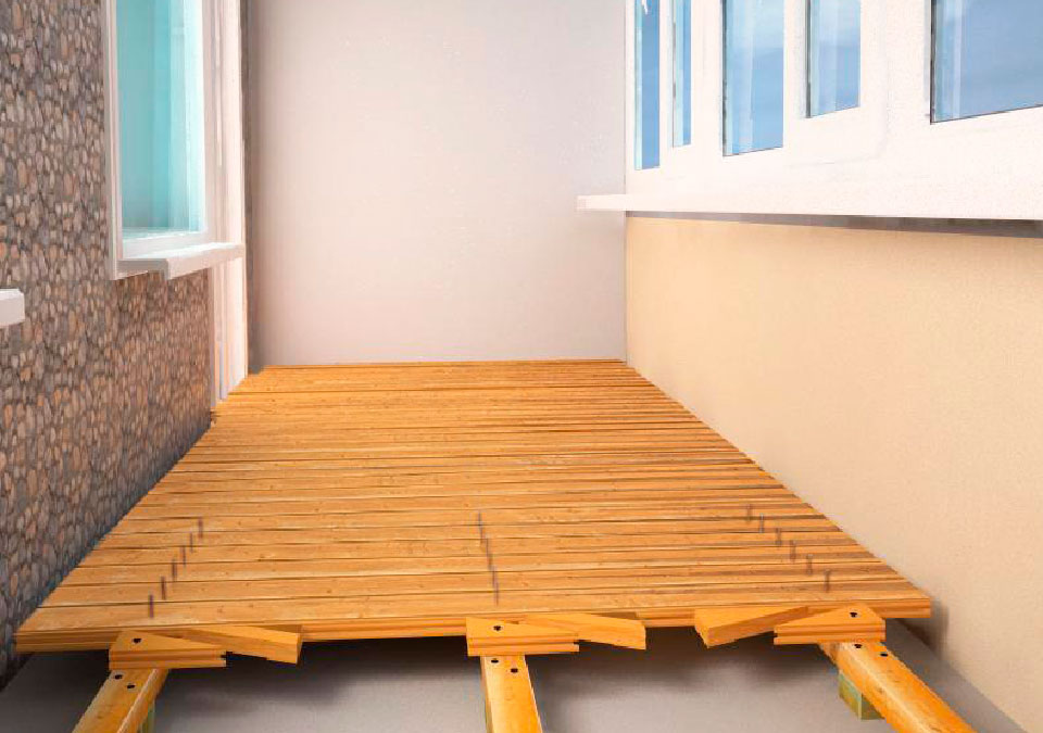 Настил полов балконов и лоджии в Люберцах