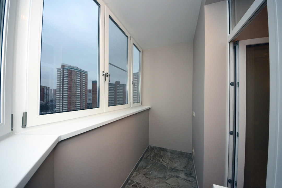 Отделка балконов и лоджий гипсокартоном в Люберцах